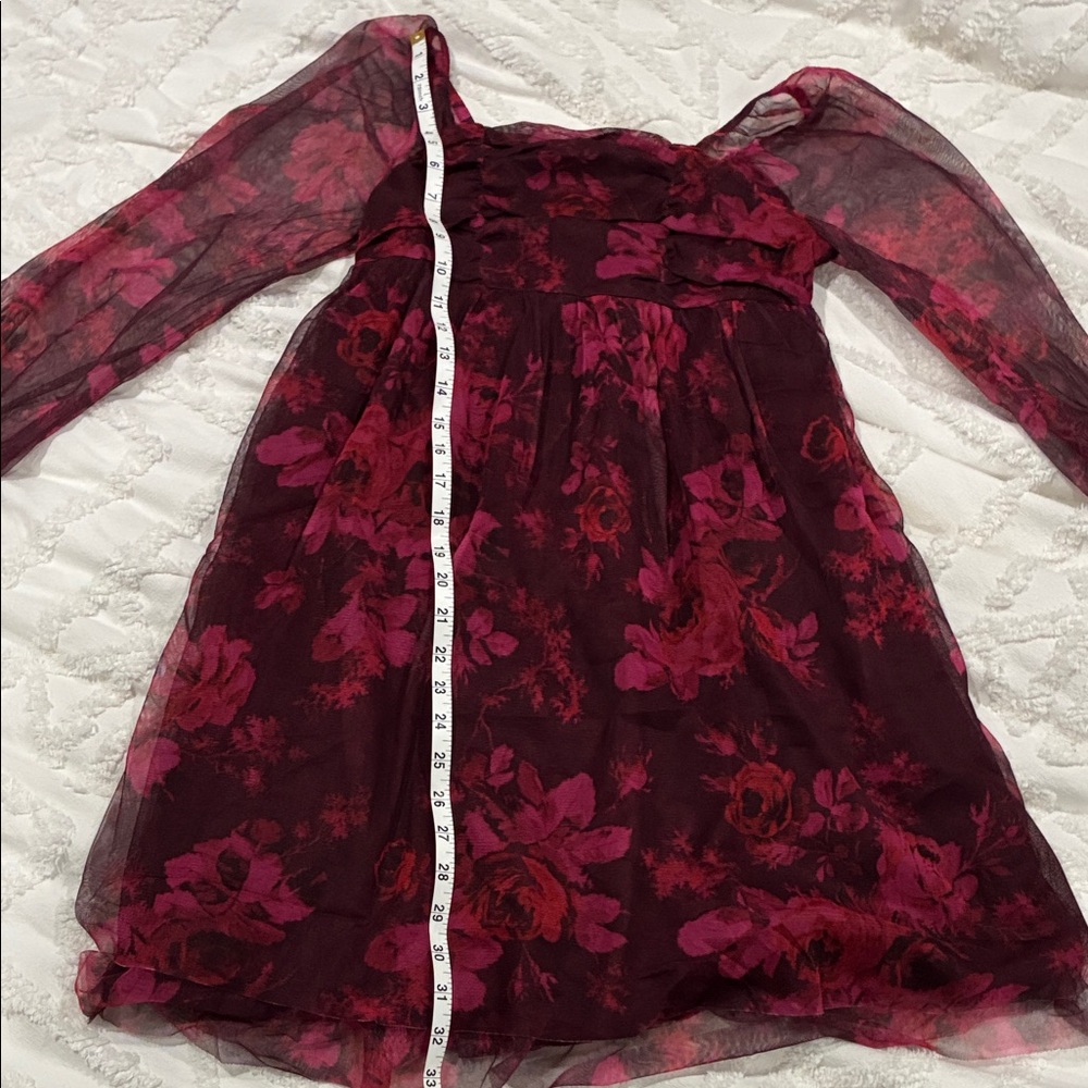 GAP Floral Sheer Long Sleeve Dress